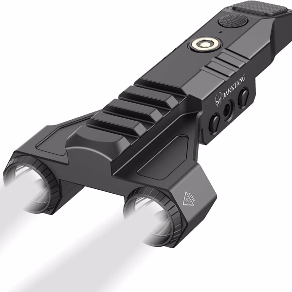 DARKFANG 1450 Lumen Tactical Flashlight for Picatinny Rail