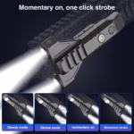 DARKFANG 1450 Lumen Tactical Flashlight for Picatinny Rail - Image 2